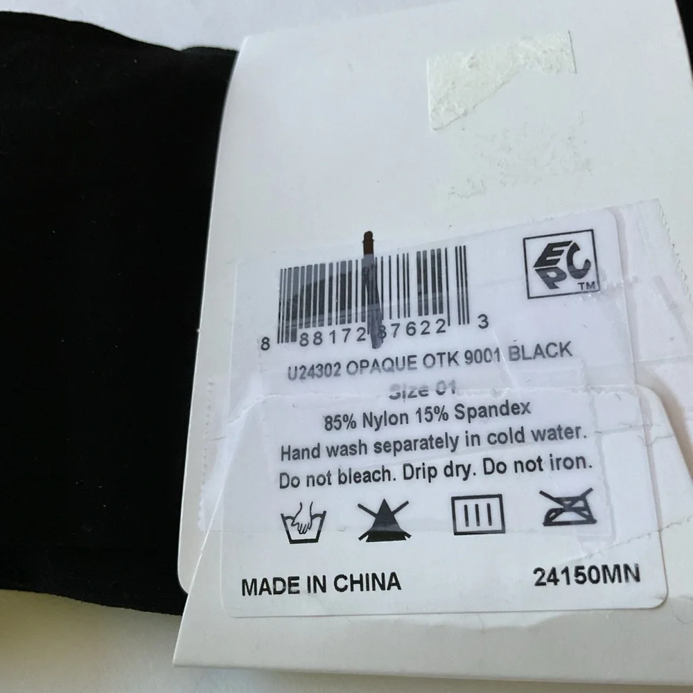 HUE WIDE BAND OVER THE KNEE SOCKS U24302 BLACK OS NWT